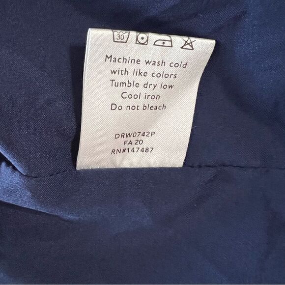 Draper James Navy Swiss Dot Sheer Elasticized‎ Sleeve Dress -- 2X - Picture 14 of 14